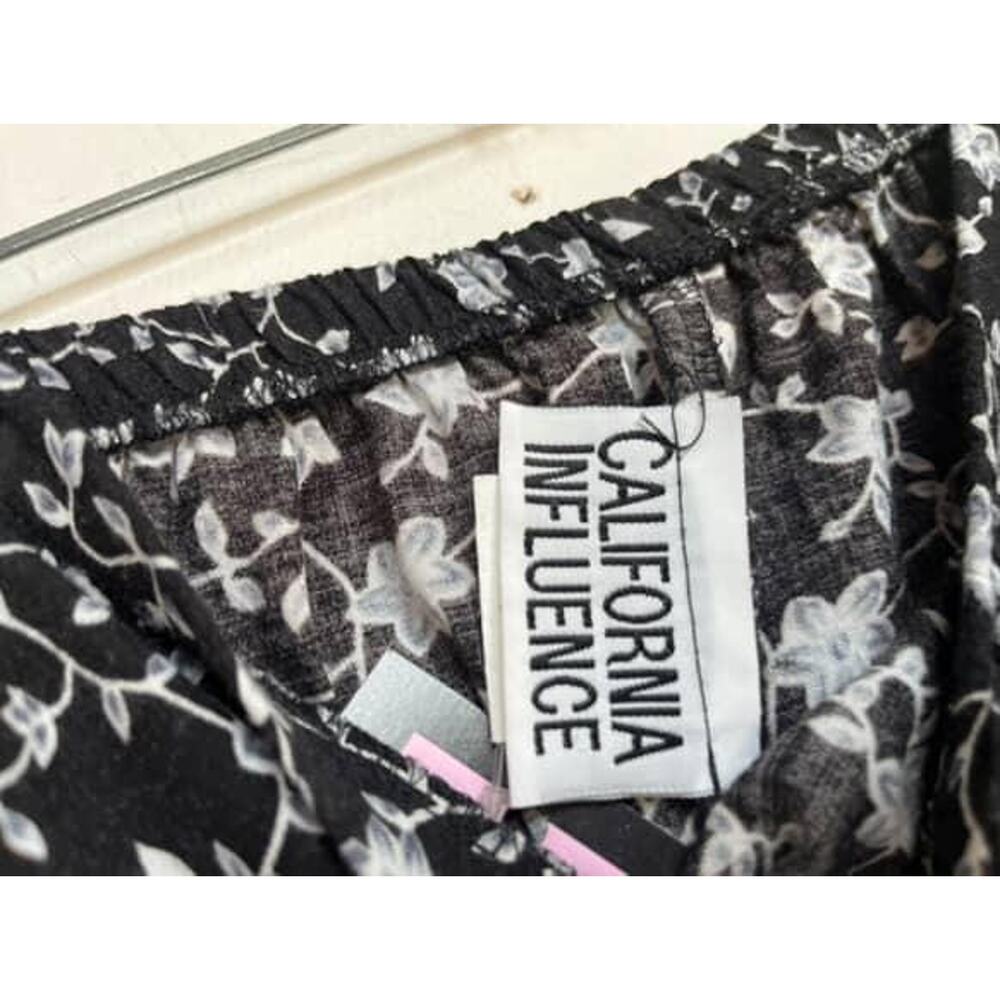 Vintage 90s Black Floral Fairy Grunge Maxi Skirt โ Whimsy Goth Boho Vibes โ Sz 4 - Picture 10 of 10